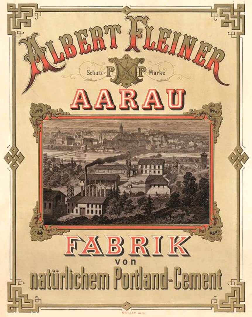 Plakat für Fleiner'sche Zement Fabrik